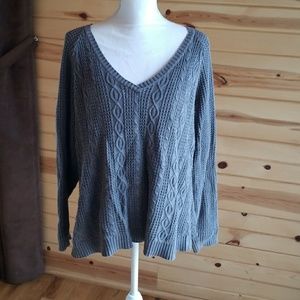 🛍Grey XL Light Knit Sweater North Crest Cotton